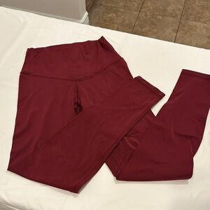 Aerie Deep Red Active Leggings